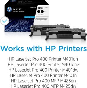 کارتریج اچ پی 80A لیزری مشکی